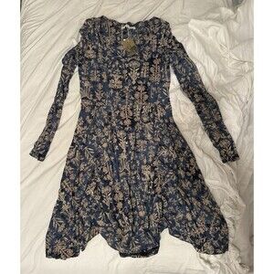 Peruvian Connection Dress Cotton Modal Floral Print Size S